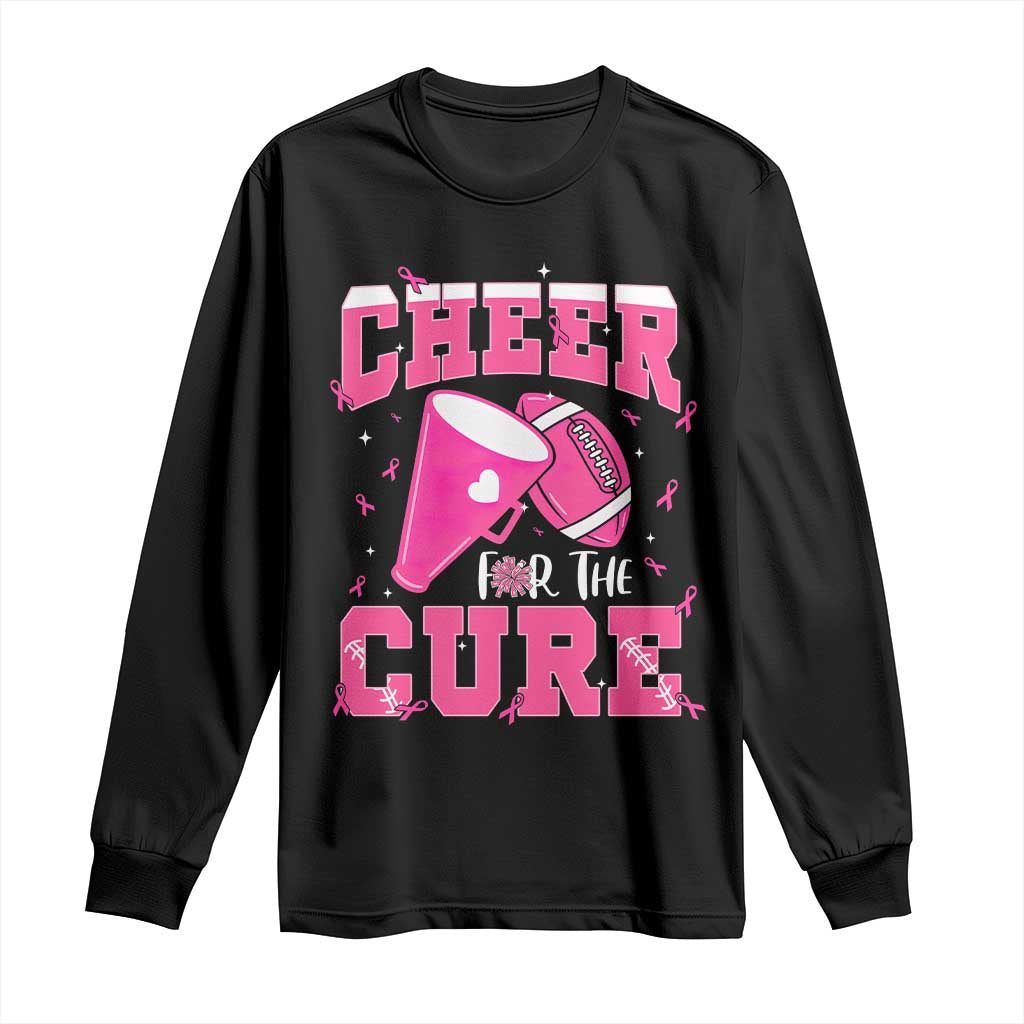 Breast Cancer Awareness Long Sleeve Shirt Funny Cheer For The Cure Gift - Wonder Print Shop