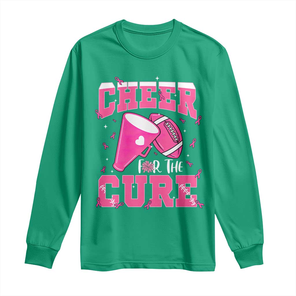 Breast Cancer Awareness Long Sleeve Shirt Funny Cheer For The Cure Gift - Wonder Print Shop