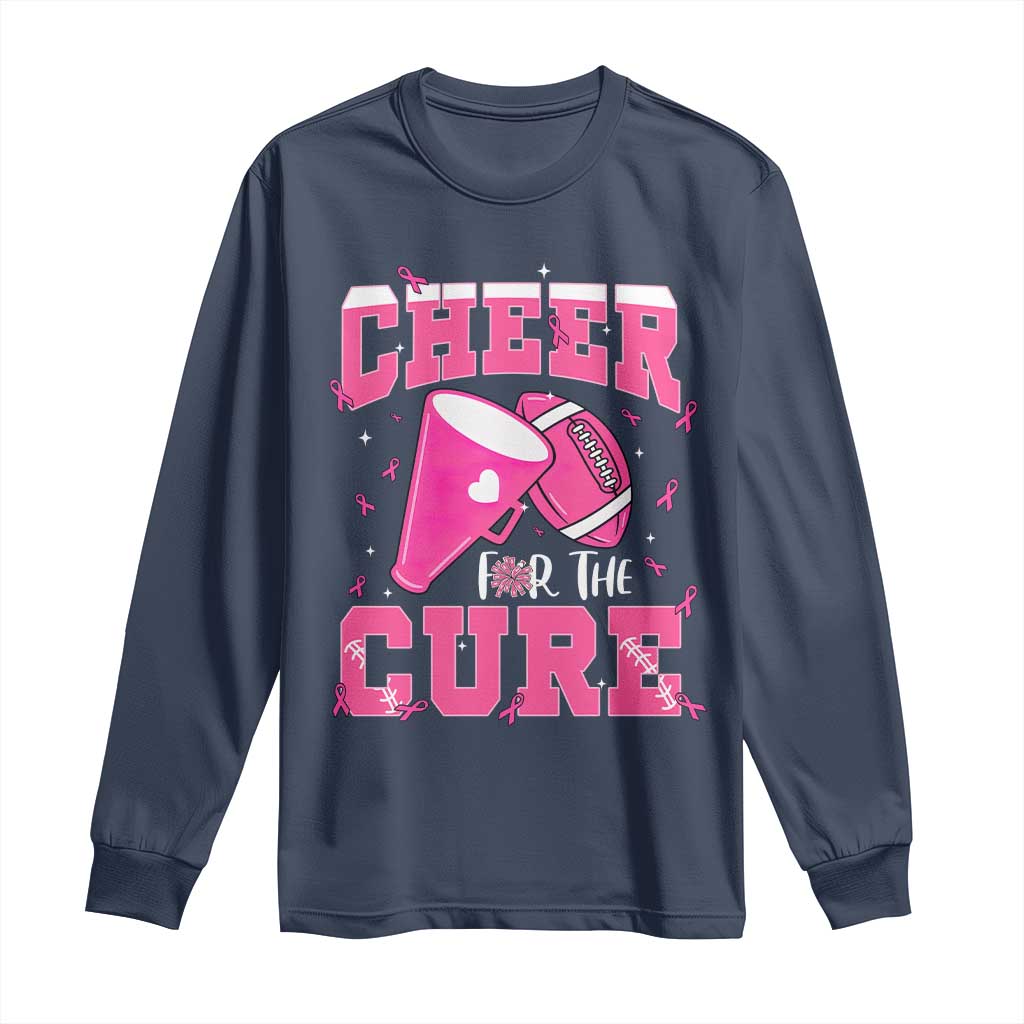 Breast Cancer Awareness Long Sleeve Shirt Funny Cheer For The Cure Gift - Wonder Print Shop