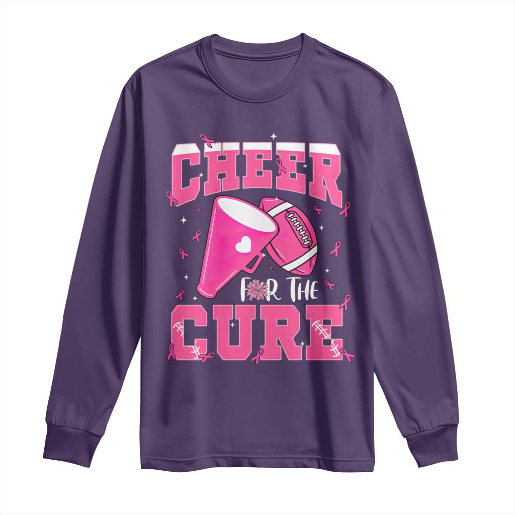 Breast Cancer Awareness Long Sleeve Shirt Funny Cheer For The Cure Gift - Wonder Print Shop