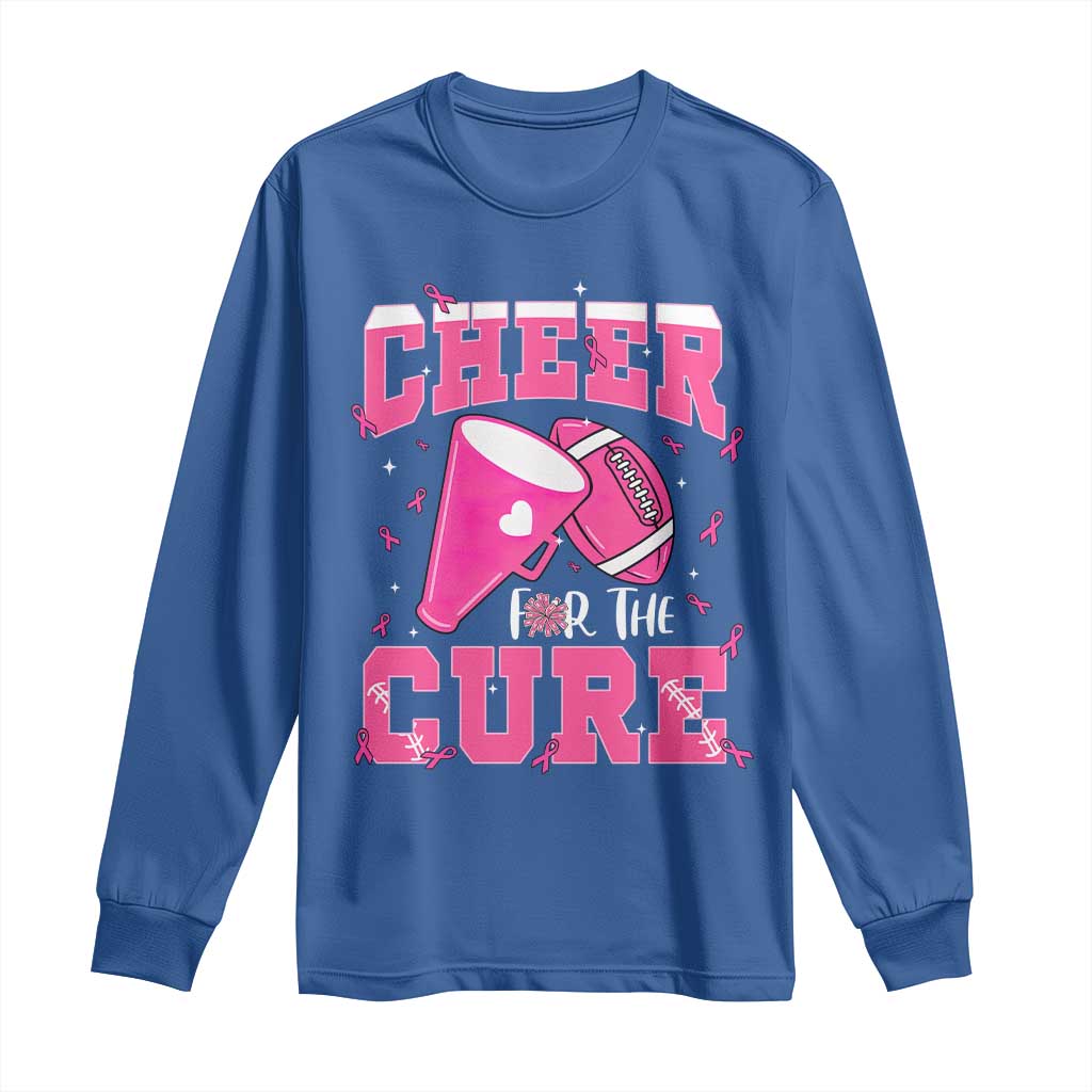 Breast Cancer Awareness Long Sleeve Shirt Funny Cheer For The Cure Gift - Wonder Print Shop