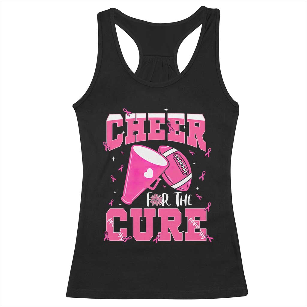 Breast Cancer Awareness Racerback Tank Top Funny Cheer For The Cure Gift - Wonder Print Shop