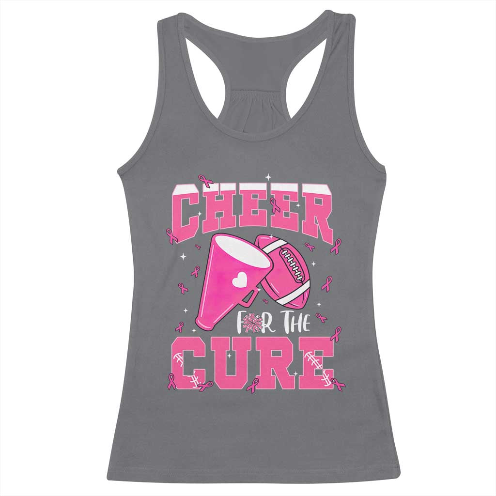 Breast Cancer Awareness Racerback Tank Top Funny Cheer For The Cure Gift - Wonder Print Shop