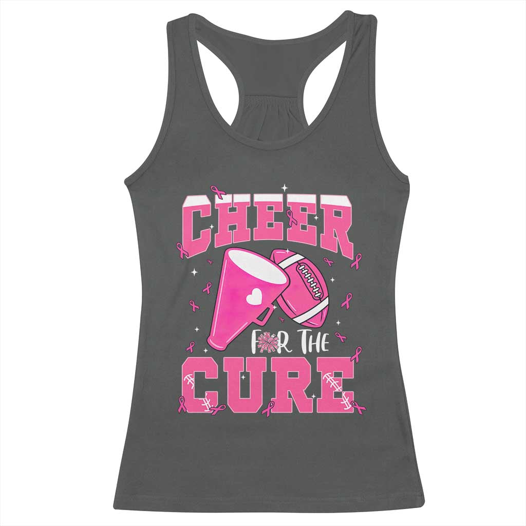 Breast Cancer Awareness Racerback Tank Top Funny Cheer For The Cure Gift - Wonder Print Shop