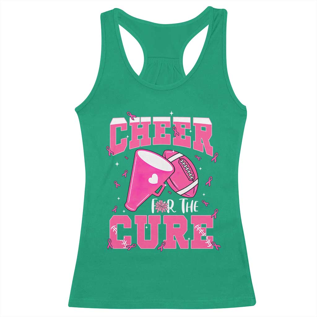 Breast Cancer Awareness Racerback Tank Top Funny Cheer For The Cure Gift - Wonder Print Shop