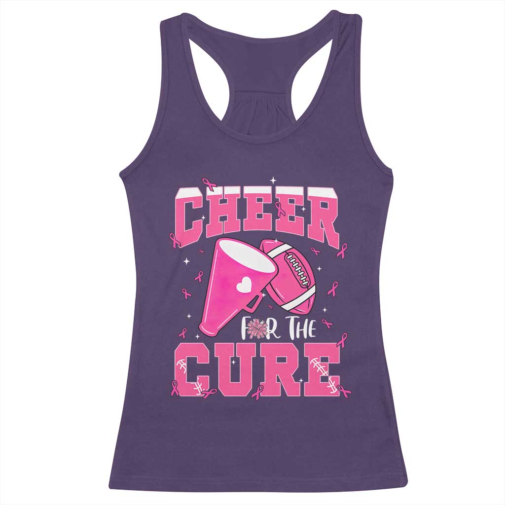 Breast Cancer Awareness Racerback Tank Top Funny Cheer For The Cure Gift - Wonder Print Shop