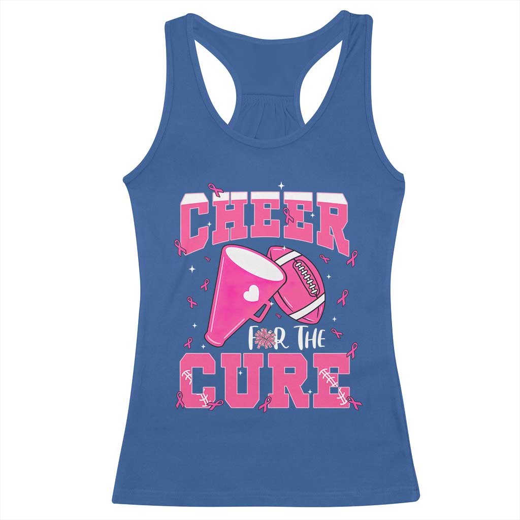 Breast Cancer Awareness Racerback Tank Top Funny Cheer For The Cure Gift - Wonder Print Shop