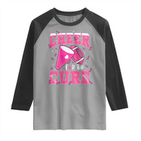 Breast Cancer Awareness Raglan Shirt Funny Cheer For The Cure Gift - Wonder Print Shop