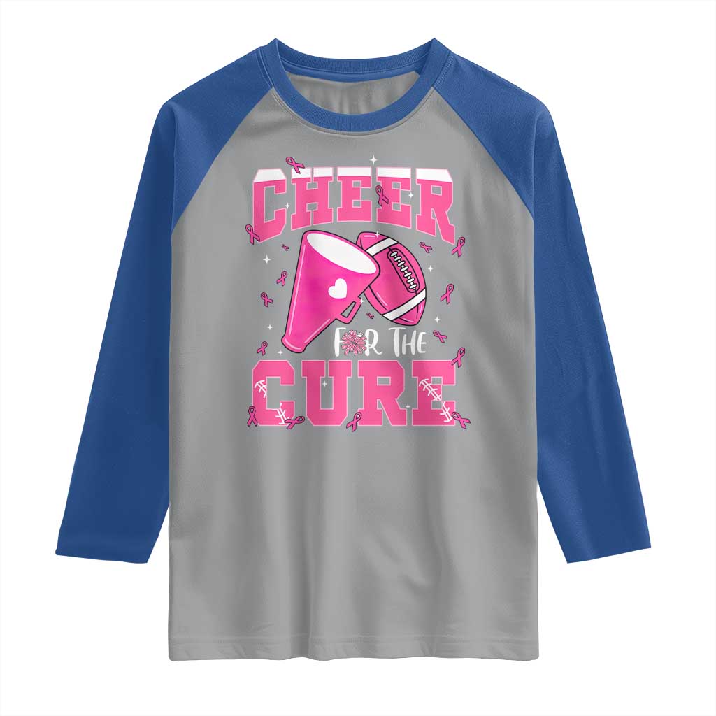 Breast Cancer Awareness Raglan Shirt Funny Cheer For The Cure Gift - Wonder Print Shop