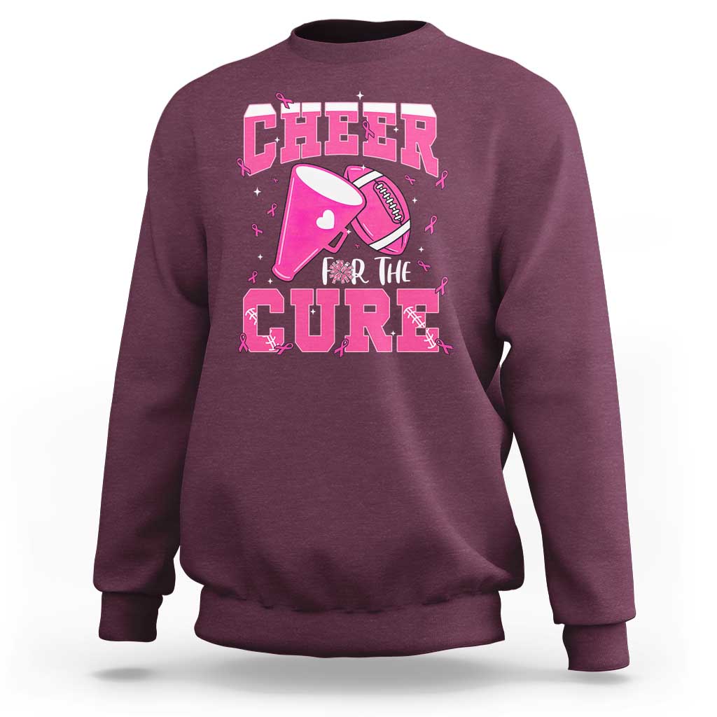 Breast Cancer Awareness Sweatshirt Funny Cheer For The Cure Gift - Wonder Print Shop