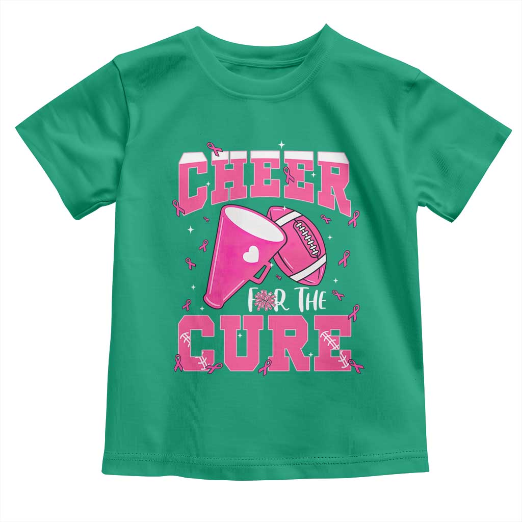 Breast Cancer Awareness Toddler T Shirt Funny Cheer For The Cure Gift - Wonder Print Shop