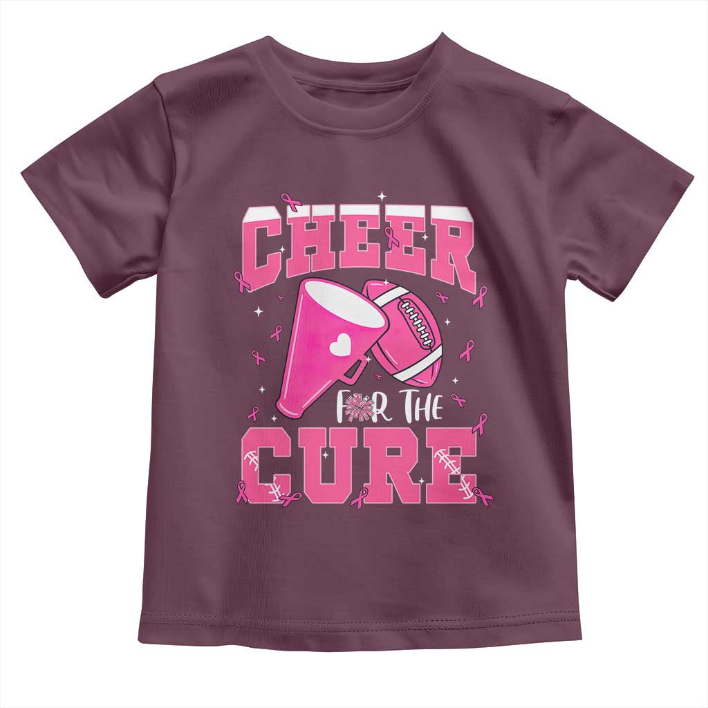 Breast Cancer Awareness Toddler T Shirt Funny Cheer For The Cure Gift - Wonder Print Shop
