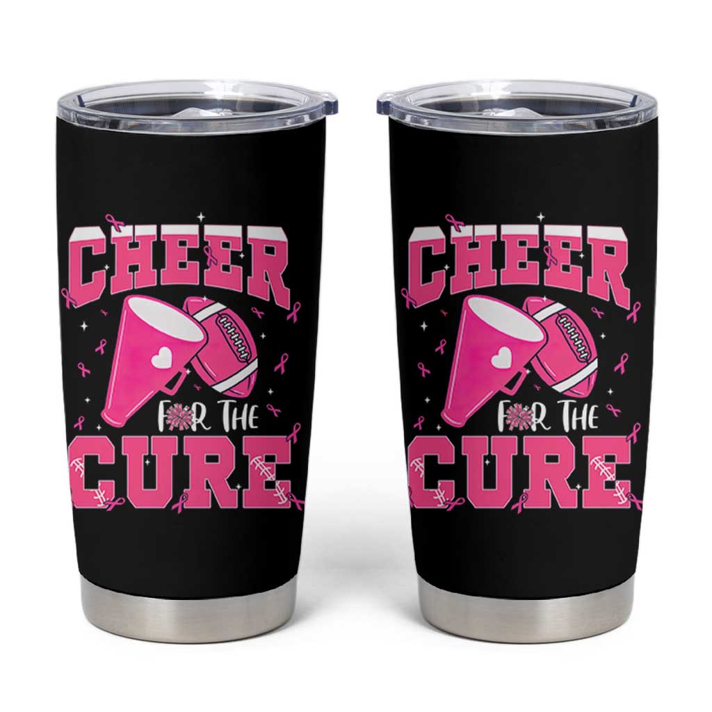 Breast Cancer Awareness Tumbler Cup Funny Cheer For The Cure Gift
