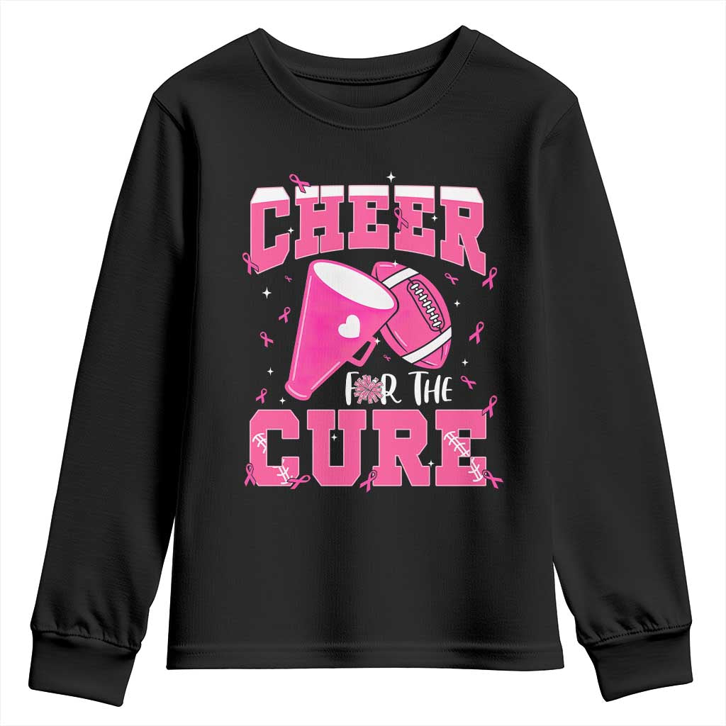 Breast Cancer Awareness Youth Sweatshirt Funny Cheer For The Cure Gift - Wonder Print Shop