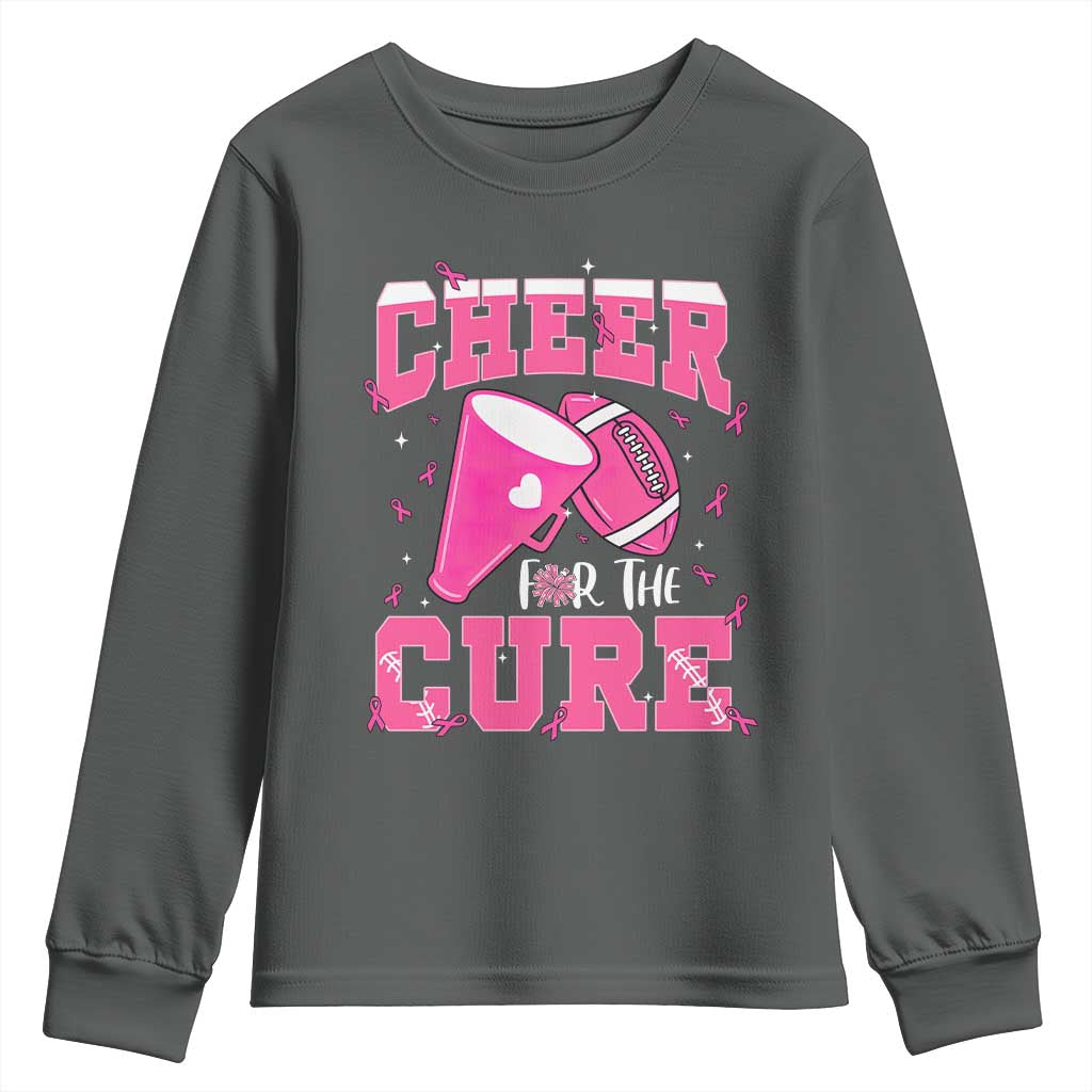 Breast Cancer Awareness Youth Sweatshirt Funny Cheer For The Cure Gift - Wonder Print Shop