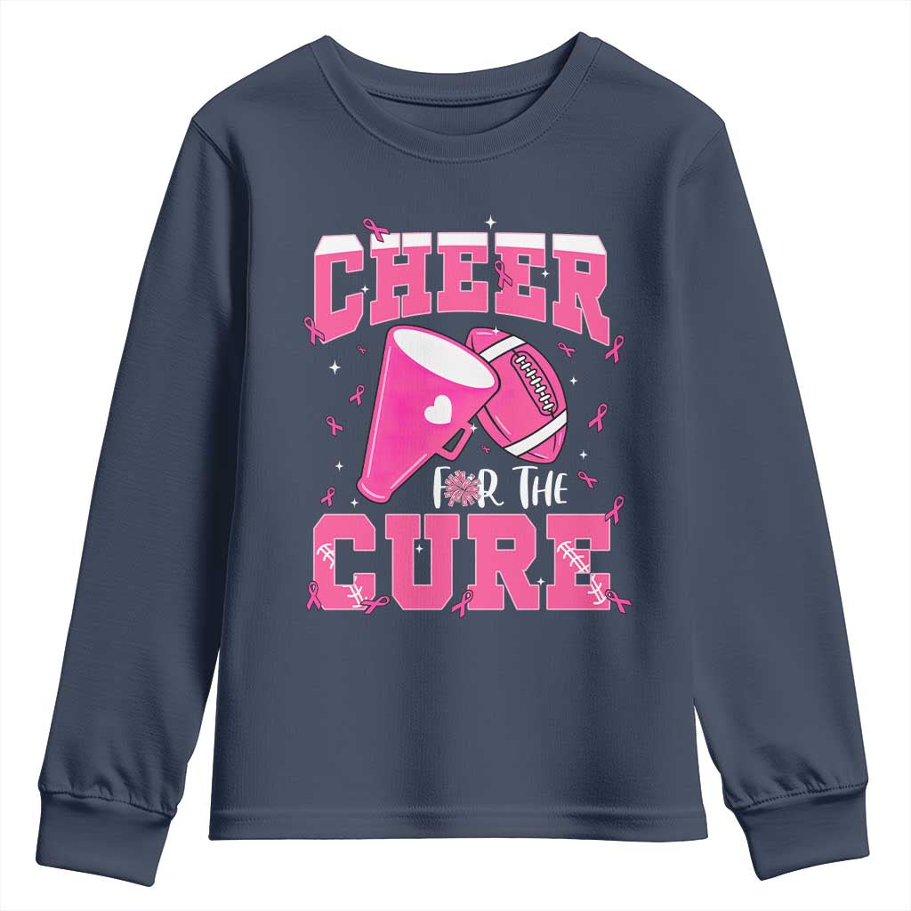 Breast Cancer Awareness Youth Sweatshirt Funny Cheer For The Cure Gift - Wonder Print Shop