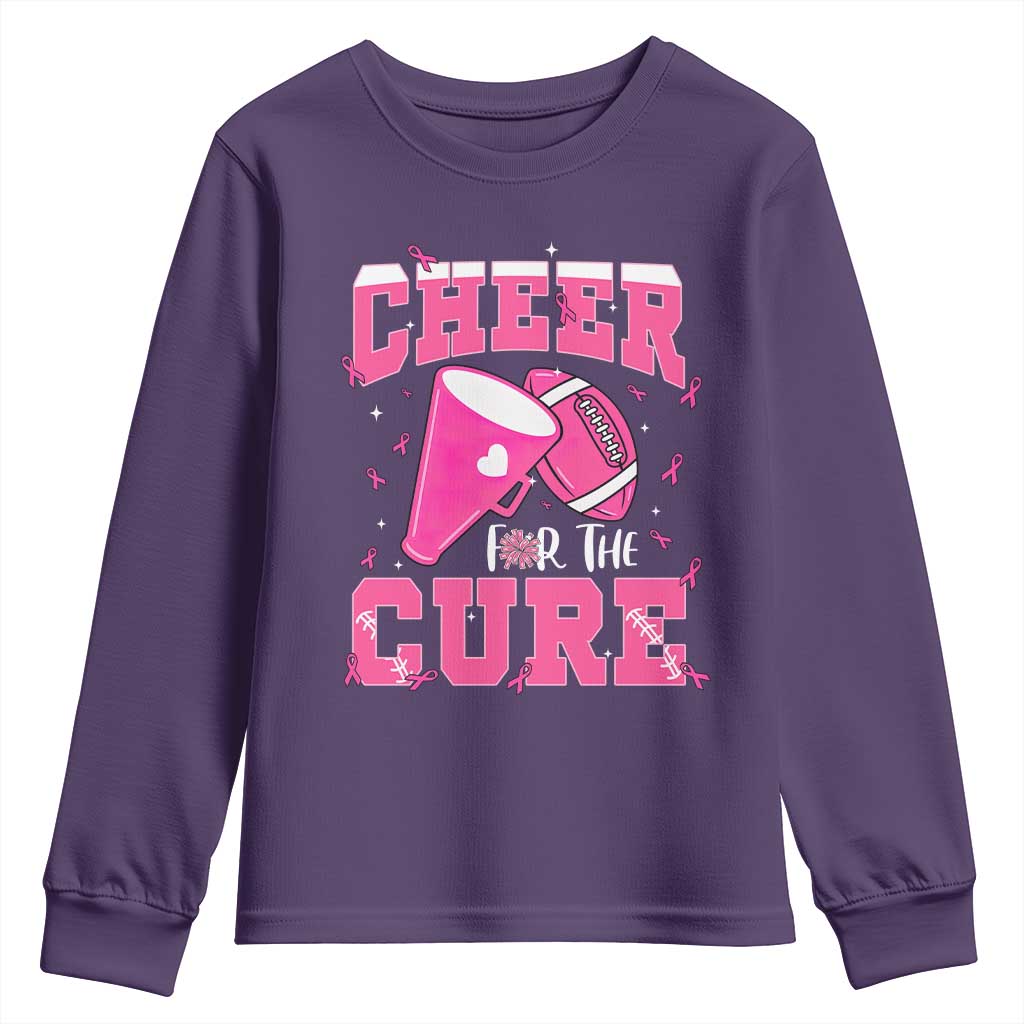 Breast Cancer Awareness Youth Sweatshirt Funny Cheer For The Cure Gift - Wonder Print Shop