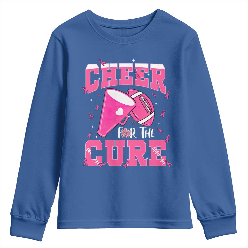 Breast Cancer Awareness Youth Sweatshirt Funny Cheer For The Cure Gift - Wonder Print Shop