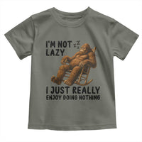 Funny Bigfoot Toddler T Shirt I Am Not Lazy I Just Really Enjoy Doing Nothing - Wonder Print Shop