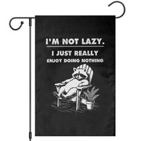 Lazy Raccoon Garden Flag Funny I Am Not Lazy I Just Really Enjoy Doing Nothing - Wonder Print Shop