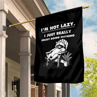 Lazy Raccoon Garden Flag Funny I Am Not Lazy I Just Really Enjoy Doing Nothing - Wonder Print Shop