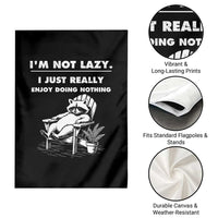 Lazy Raccoon Garden Flag Funny I Am Not Lazy I Just Really Enjoy Doing Nothing - Wonder Print Shop