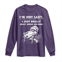 Lazy Raccoon Long Sleeve Shirt Funny I Am Not Lazy I Just Really Enjoy Doing Nothing - Wonder Print Shop