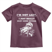 Lazy Raccoon Toddler T Shirt Funny I Am Not Lazy I Just Really Enjoy Doing Nothing - Wonder Print Shop