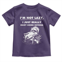 Lazy Raccoon Toddler T Shirt Funny I Am Not Lazy I Just Really Enjoy Doing Nothing - Wonder Print Shop