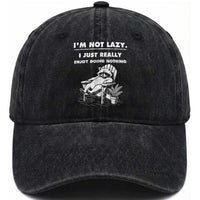 Lazy Raccoon Washed Cotton Baseball Cap Funny I Am Not Lazy I Just Really Enjoy Doing Nothing