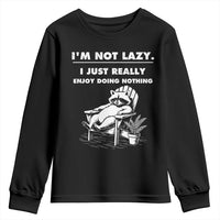 Lazy Raccoon Youth Sweatshirt Funny I Am Not Lazy I Just Really Enjoy Doing Nothing - Wonder Print Shop