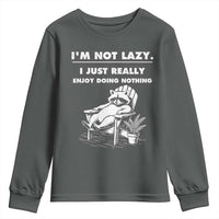 Lazy Raccoon Youth Sweatshirt Funny I Am Not Lazy I Just Really Enjoy Doing Nothing - Wonder Print Shop