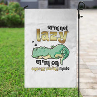 Funny Dinosaur Lover Garden Flag I Am Not Lazy I Am On Energy Saving Mode - Wonder Print Shop