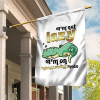 Funny Dinosaur Lover Garden Flag I Am Not Lazy I Am On Energy Saving Mode - Wonder Print Shop