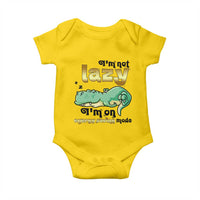 Funny Dinosaur Lover Baby Onesie I Am Not Lazy I Am On Energy Saving Mode - Wonder Print Shop