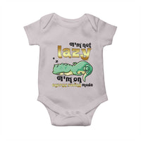 Funny Dinosaur Lover Baby Onesie I Am Not Lazy I Am On Energy Saving Mode - Wonder Print Shop