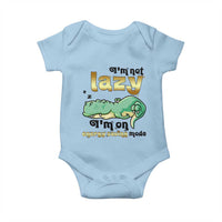 Funny Dinosaur Lover Baby Onesie I Am Not Lazy I Am On Energy Saving Mode - Wonder Print Shop
