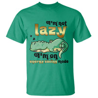 Funny Dinosaur Lover T Shirt I Am Not Lazy I Am On Energy Saving Mode - Wonder Print Shop