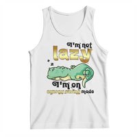 Funny Dinosaur Lover Tank Top I Am Not Lazy I Am On Energy Saving Mode - Wonder Print Shop