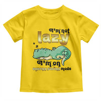 Funny Dinosaur Lover Toddler T Shirt I Am Not Lazy I Am On Energy Saving Mode - Wonder Print Shop