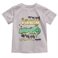 Funny Dinosaur Lover Toddler T Shirt I Am Not Lazy I Am On Energy Saving Mode - Wonder Print Shop
