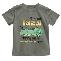 Funny Dinosaur Lover Toddler T Shirt I Am Not Lazy I Am On Energy Saving Mode - Wonder Print Shop