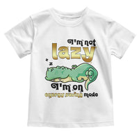 Funny Dinosaur Lover Toddler T Shirt I Am Not Lazy I Am On Energy Saving Mode - Wonder Print Shop