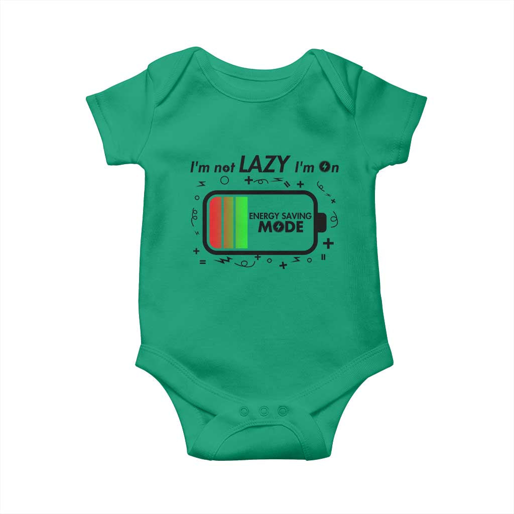 Funny Sarcastic Saying Baby Onesie I Am On Energy Saving Mode - Wonder Print Shop