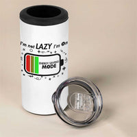 Funny Sarcastic Saying 4 in 1 Can Cooler Tumbler I Am On Energy Saving Mode
