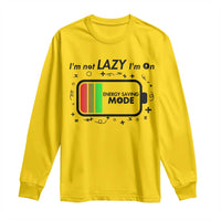 Funny Sarcastic Saying Long Sleeve Shirt I Am On Energy Saving Mode - Wonder Print Shop