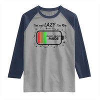 Funny Sarcastic Saying Raglan Shirt I Am On Energy Saving Mode - Wonder Print Shop