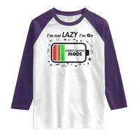 Funny Sarcastic Saying Raglan Shirt I Am On Energy Saving Mode - Wonder Print Shop