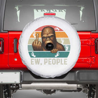 Bigfoot Lover Spare Tire Cover Funny Ew People Retro Sunset Design - Wonder Print Shop
