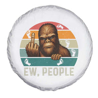 Bigfoot Lover Spare Tire Cover Funny Ew People Retro Sunset Design - Wonder Print Shop